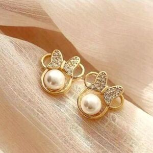 Rhinestone and Faux Pearl Earrings - NWOT